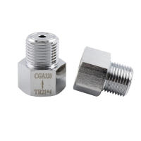 Adaptador De Recarga De Botella De Soda Stream TR21-4 a CGA320 Hilo Convertidor Para Regulador De CO2 De Cerveza Hecha En Casa Acuario Tanque Adaptor De Metal - details 0
