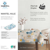 Mantel Hule MIAM de Valentia Home | Estampado Antimanchas | Repelente de Agua | Protección Duradera | Varios Tamaños, Dos colores - details 3