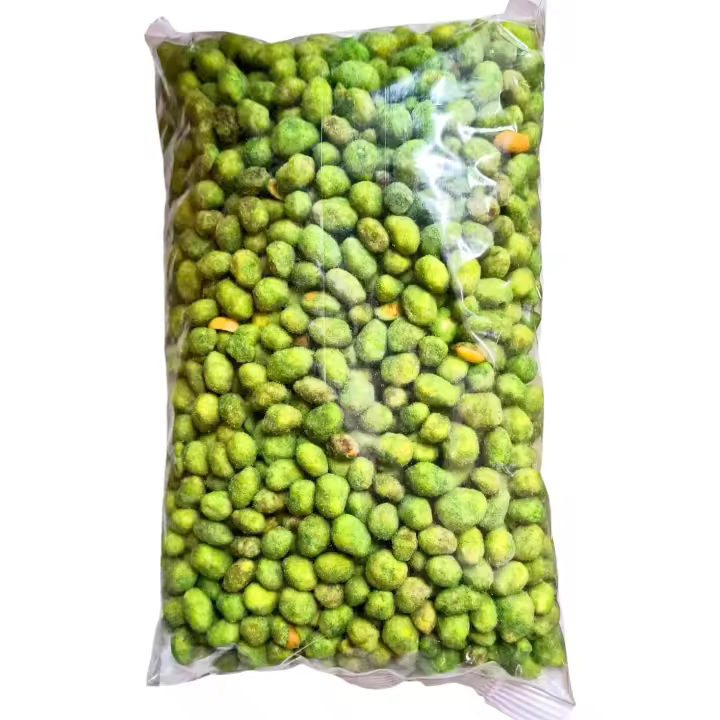 Cacahuete Wasabi 1 Kg - Pelluz - Snack Delicioso de Cacahuete con Sabor Wasabi - Picante y Crujiente para los Amantes de Snacks Atrevidos - 1