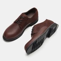 Zapatos Derbys Para Hombre De Cuero Genuino Ultraligeros Y Cómodos Moda Casual Negro Talla True Fit Material De Suela De Goma - details 19