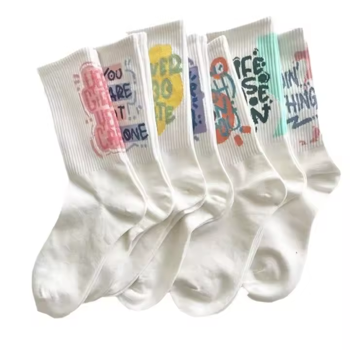 7 Pares De Calcetines Largos De Color Caramelo Suaves Para Mujer Calidad Superior Regalo Ideal Para Todas Las Estaciones - 1