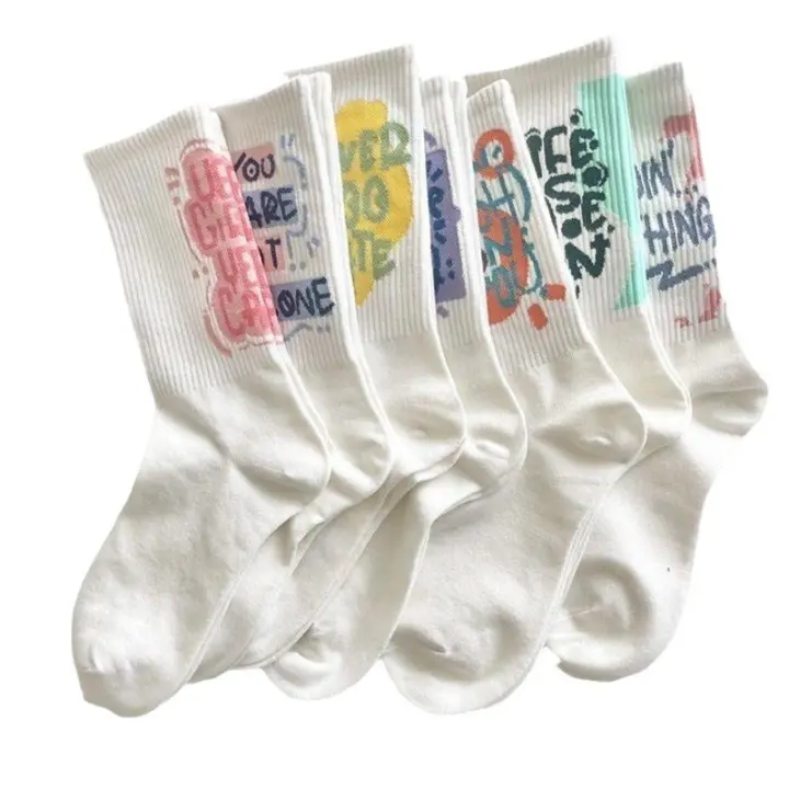 7 Pares De Calcetines Largos De Color Caramelo Suaves Para Mujer Calidad Superior Regalo Ideal Para Todas Las Estaciones - 1