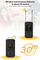 Micrófono Lavalier Inalámbrico UHF Doble Con 30 Canales Selección 30m Rango Para Grabación En Directo Cámara DSLR Y Teléfono Entrevista - details 1