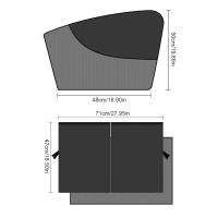 VAKIND Protección Solar Para Ventanas Laterales De Coche Cortina Magnética De Malla Doble Capa Protector UV Para Frente Y Trasero - details 8