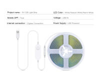 Tira De Luz LED COB 5V Zigbee 3.0 Dimmable Por Tuya Smart Gateway Bridge SmartThings Alexa Google Home Para El Hogar Y El Rincón De Vida - details 1