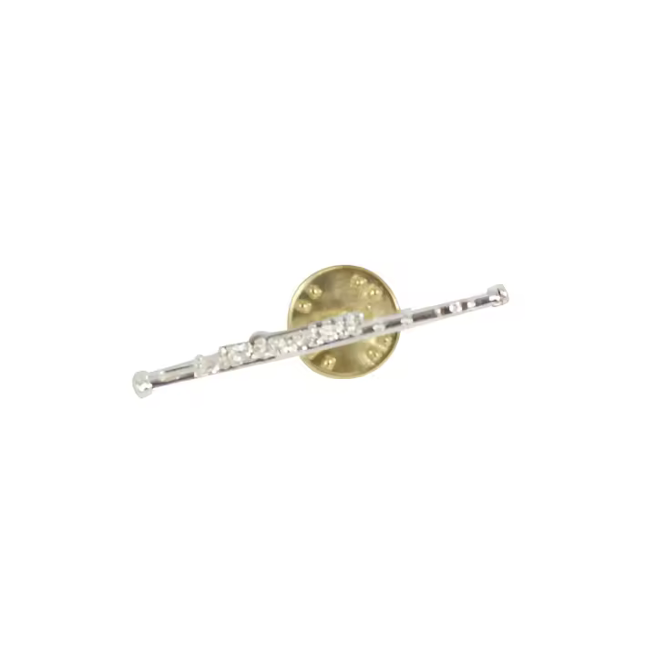 pin flauta travesera ftp009 plateado medida largo: 4cm. - 1