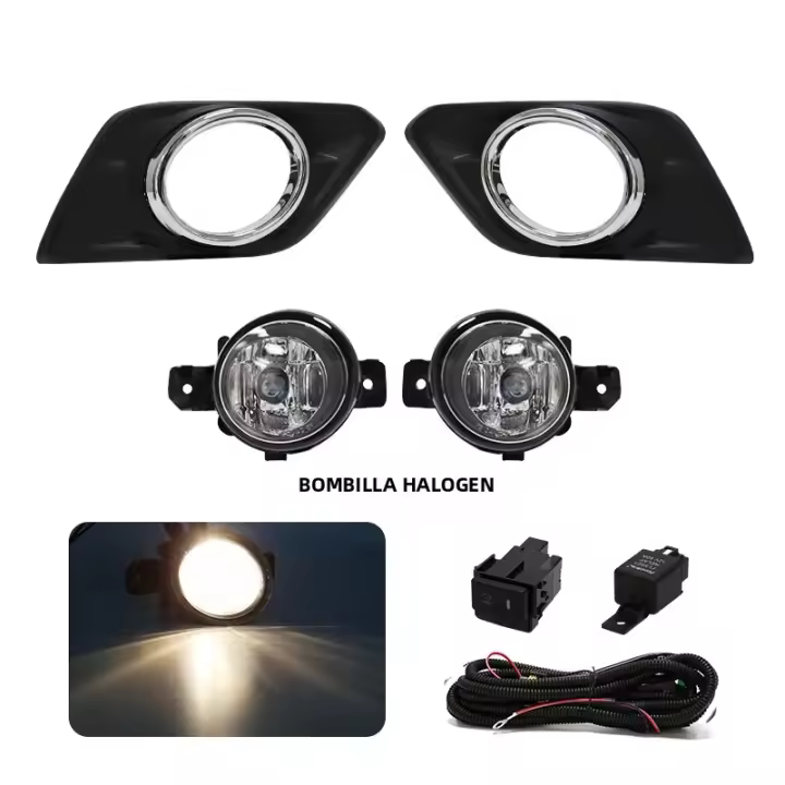 Luz De Foga LED Para Nissan X Trail 2014-2016 DRL De Día Impermeable Con Cableado Botón De Interruptor Material ABS+ Vidrio+ Cromo - 1