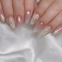 Juego De 24 Piezas De Uñas Postizas Ovaladas Con Dibujos Animados Adornos De Uñas Postizas Acrílicas Cubierta Total De Uñas Falsas Para Oficina Y Fiestas - details 36