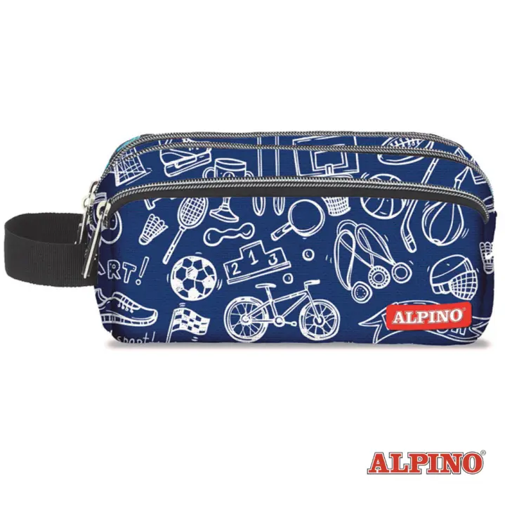 ESTUCHE PORTATODO TRIPLE ESCOLAR SPORT ALPINO 3 CREMALLERAS. 3 COMPARTIMENTOS - 1