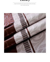 Cortina De Tela Jacquard Rayada Para Sala De Estar Lujo Dorado De Alta Calidad Cortinas De Ventana Para Dormitorio Decoración Del Hogar Compuesta Y Moderna - details 1