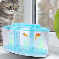 Tanque De Acuario Con LED Y División En Tres Secciones Para Cría Y Aislamiento De Pequeños Peces Tanque De Acrílico Para Acuarios - details 1