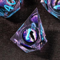 Juego De Dados DND Líquido Núcleo D&D Resina Fronteriza Para Juego De Rol RPG D20 D12 D10 D8 D6 D4 Borde Fino Dados De Dragón Y Sótano - details 24