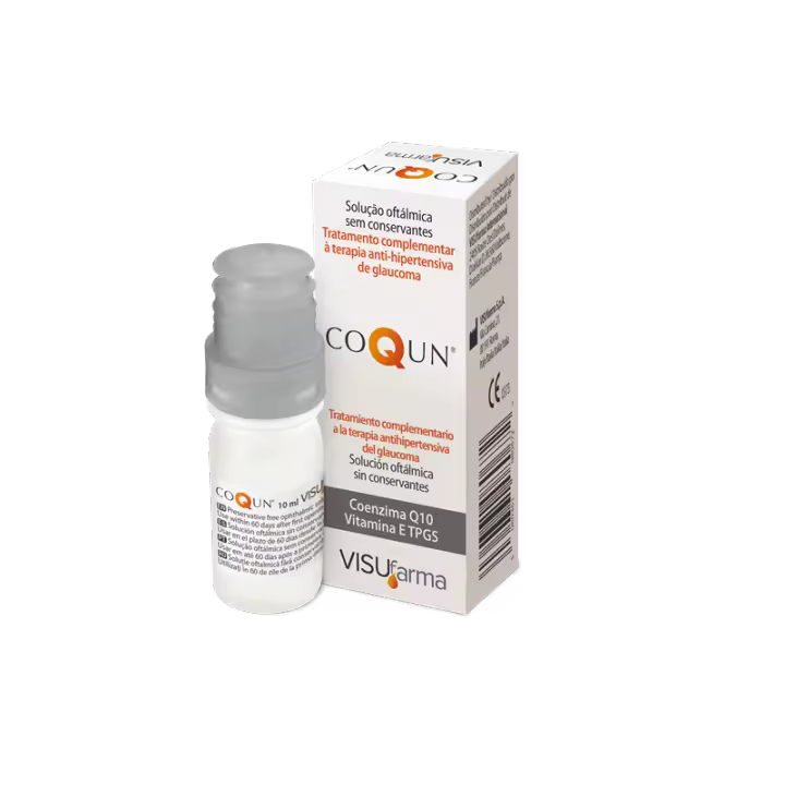 Visufarma Coqun Colirio Gotas 10ml - Tratamiento Complementario para Glaucoma - Protege Células de la Retina - Sin Conservantes - 1