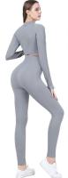 Conjunto de Yoga para Mujer - Ajuste Perfecto - Top de Manga Larga + Pantalón de Cintura Alta -  Comodidad para Posturas - Estilo Deportivo Elegante - 985 - details 3