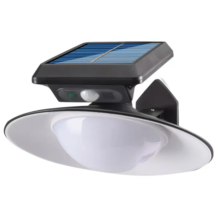 Luz Solar Redonda Exterior LED Impermeable Energía Solar - 1
