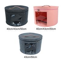 Caja De Sombreros Para Mujeres Y Hombres Con Tapa Antipolvo Portátil Organizador De Almacenamiento Para Sombreros Viaje Caja De Sombreros Para Sala De Estar Armario Oficina - details 1