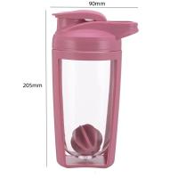 Botella De deporte 550ML Mezcladora Portátil Para Café Leche Y Proteína Cubo De Batido Sellado Y Antigoteo En Color Rosa/Azul/Cafe - details 14