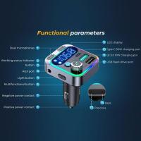 Transmisor FM Bluetooth Para Radio De Coche Con Doble Micrófono Para Llamadas Manos Libres Sin Cables Reproductor MP3 Soporte Carga Rápida - details 1