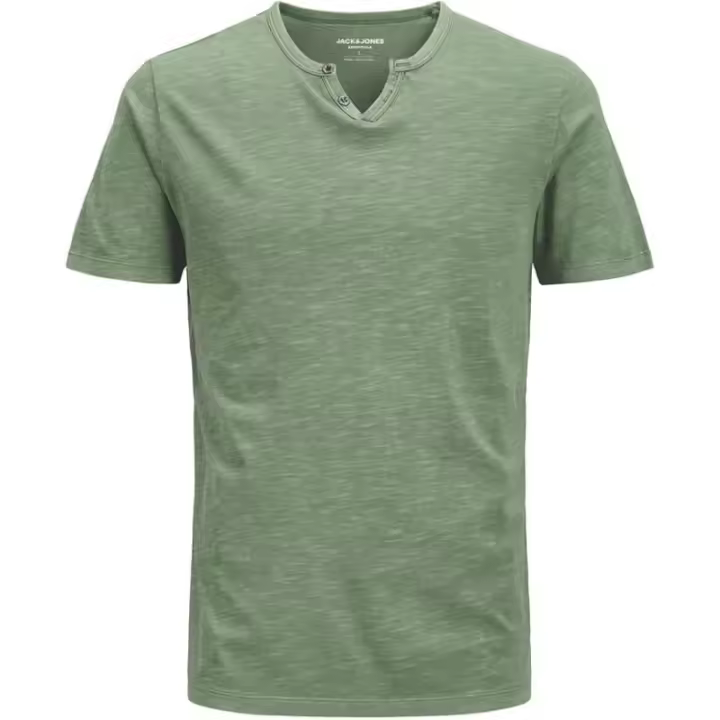 Jack&Jones - Camiseta para Hombre - Verde - Cuello Dividido - 1