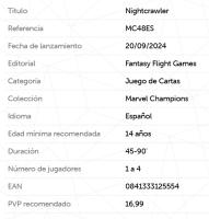 Nightcrawler Rondador nocturno Heroes de Marvel Champions El juego de Cartas Fantasy Flight games - details 0