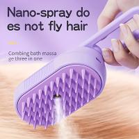 Peine De Gato Y Perro Con 3 En 1 Limpieza Con Vapor Plegable Herramienta De Peluquería Para Cabello Largo Y Corto Silicona Plástico USB Recargable - details 0