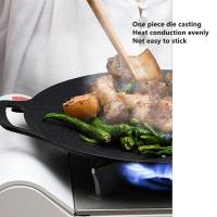 1pc Sartén De Barbacoa Con Asa Pánico De Piedra Médica Antideslizante Para Hornear Y Barbacoa Resistente Al Calor Para Camping - details 3