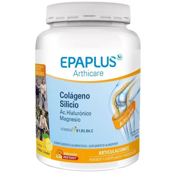 Epaplus - Peróxidos Farmacéuticos Articulaciones Colágeno + Silicio + Ácido Hialurónico INSTANT 30 Días 326gr, Sabor Limón - 1