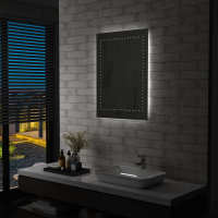 vidaXL Espejo de Pared de Baño con LED Accesorio de Maquillaje Tocador Dimensiones 50 x 60 cm, 60 x 80 cm, 60 x 100 cm - details 1