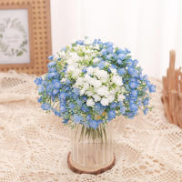 Arreglo De Flores Artificiales Gypsophila Para Boda Decoración De Mesa Con Lazo De Novia En Vaso De Plástico Adecuado Para Fiestas Y Decoración Del Hogar - details 2