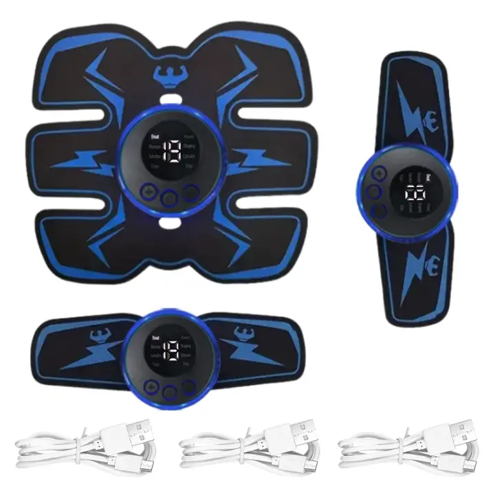Estimulador muscular EMS recargable por USB Trainer de fitness inteligente dispositivo de adelgazar y entrenamiento abdominal sin cable - 1
