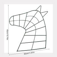 Marco De Hilo Para Corona De Hierro Fundido Forma De Cabeza De Caballo Para DIY Decoración De Navidad Y Fiesta Del Año Nuevo - details 0