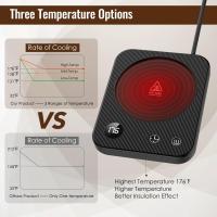 Calentador de tazas, calentador de tazas de café con 3 configuraciones de temperatura, calentador de café con apagado automático, calentador de tazas impermeable anti-escaldaduras para escritorio, calentador de tazas de café con pantalla de estado - details 1