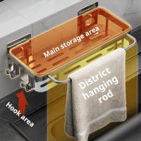 Nueva Estructura De Almacenamiento Multifuncional Rectangular De Aleación De Hierro Para Cocina Y Baño Soporte De Pared Montado Moderno Y Sencillo - details 1