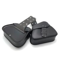 Par De Bolsas De Sillín Para Motocicleta En Cuero PU Negro Impermeable Almacenamiento Lateral Equipaje De Viaje Para Suzuki/Yamaha/Honda - details 12