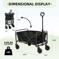 S7 STAR Carrito Plegable con Ruedas, Carrito Multiusos Ideal Playa, Compra, Jardín o Camping, Carro Playa Transporte Mango Ajustable, Carreta Multiuso con Bolsa de Cubierta 5in / 8in, Transporte Todoterreno de Herramientas - details 0