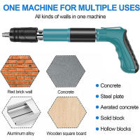 Mini Steel Nail Gun With 100PCS Nail Wall Nail Fastening Tool Air Nailer Adjustable Cement Wall Hand Tool Rivet Tool - details 4