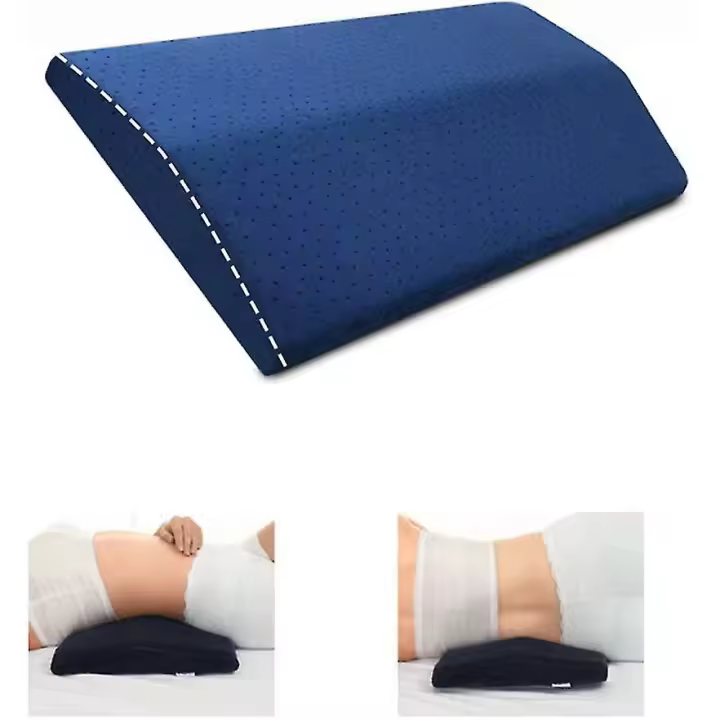 Dhrs Lumbar Pillow Wedge Pillow Orthopedic Sleeping Pillow Lumbar Support Bed Memory Foam Pillow For Sciatica Pregnancy Neck Or Leg Pain, 24x60cm - 1