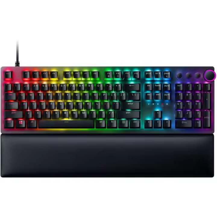 Teclado Razer Huntsman V2 (interruptor óptico de clic, con cable, USB, diseño alemán, RGB) - 1