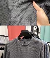 Camiseta De Hombre Para Verano Transpirable Con Mangas Cortas Estilo Casual Cuello Redondo Top De Seda Helada Para Sensación De Frío - details 8
