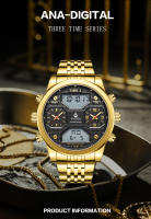Reloj De Moda YATSSO Para Hombres Lujo Deportivo Cronógrafo Resistente Al Agua 5ATM Correa De Acero Inoxidable Quart Reloj De Pulsera - details 0