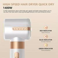 Kit de Estilismo con Aire Caliente, Cepillo de Iones 7 en 1, 1400 Vatios, 110.000 RPM, con Rizador Automático, Difusor y Accesorios para Rizar, Alisar y Peinar - details 5