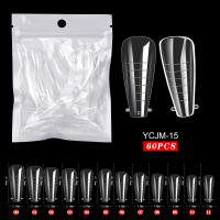 60pcs Extensiones De Uñas Falsas Art Acrílicas UV Gel Polvo Moldes De Escultura Cubiertas Completas Presión En Manicura Suministros Herramientas Para Dedos - details 21