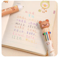 10 Colores De Estilo Kawaii Oso Peluche Pluma De Presión Multicolor Para Estudiantes Suministros De Papelería Pluma De Bola De Plástico - details 7