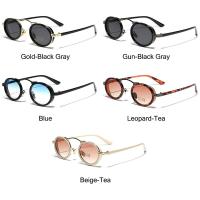 Gafas De Sol Rectangulares Para Mujer 2024 Moda Punk Acero Inoxidable Montura Vintage Protección UV400 Antiglareante Tamaño Universal - details 1