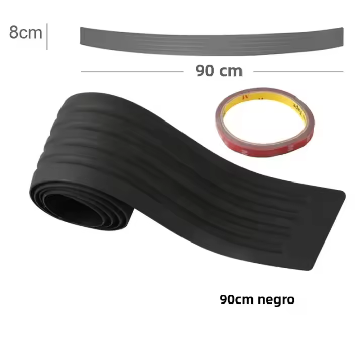 Protector De Puerta De Maletero De Coche Universal En Fibra De Carbono Banda De Protección Para Parachoques Y Puerta De Maletero Cubierta De Goma Moulde Para Coche - 1