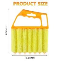 Cepillo De Limpieza Para Ventanas Y Aire Acondicionado De 7 Dedos Limpiador Mano Herramientas Domésticas Microfibra Ecológico - details 4