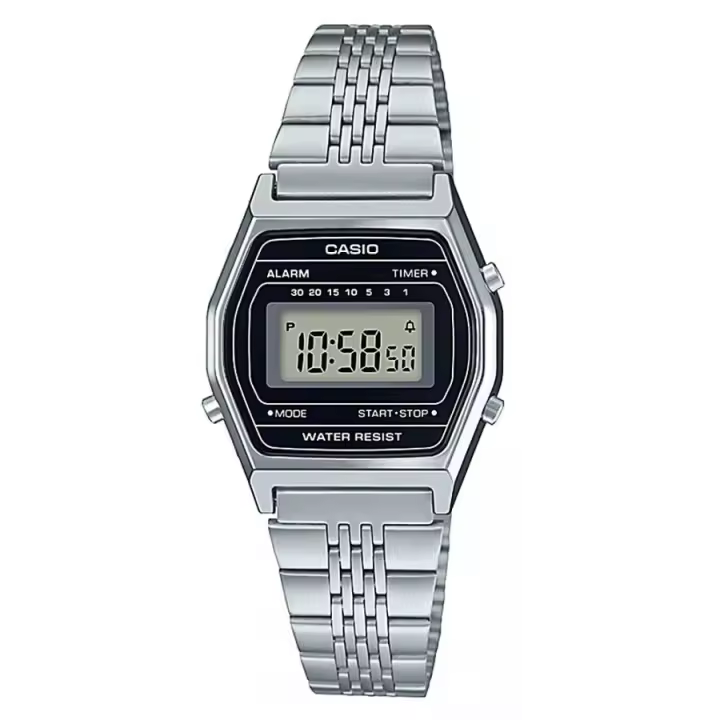 RELOJ Casio Vintage Digital Watch LA690WA-1d alarma - correa de acero - 1