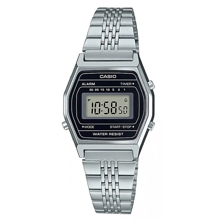 RELOJ Casio Vintage Digital Watch LA690WA-1d alarma - correa de acero - 1