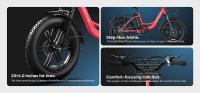 ENGWE Bicicleta Electrica para Adultos, 20 * 4.0 Fat Tire Step-Through E-Bike para Mujeres - Bateria 48V 13A - 7-Velocidades - Amortiguador Dual - para Desplazamientos y Excursiones L20 - details 7