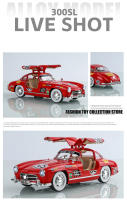 Modelo De Coche Clásico 300SL 1:24 En Aleación Con Sonido Y Luz Regalo Para Niños Decoración De Vehículos Juguete Diecast De 35# - details 9